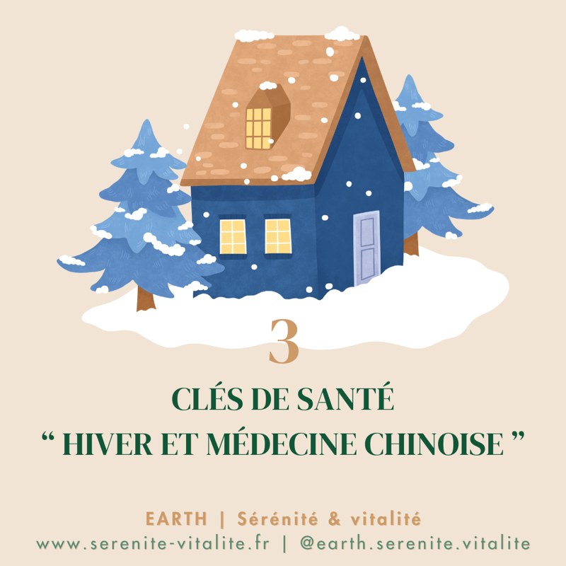 Si il y a une saison clé au niveau santé, où il est fondamental de suivre quelques conseils de bon sens, c'est celle-ci. L'hiver a tant à nous apporter ! Mais trop souvent, nous négligeons quelques aspects simples qui nous permettraient d'éviter épuisement, baisse de moral et perte de vitalité.
Retrouvez-nos 3 articles en ligne dédiés à ces clés de santé hivernale selon la médecine chinoise !