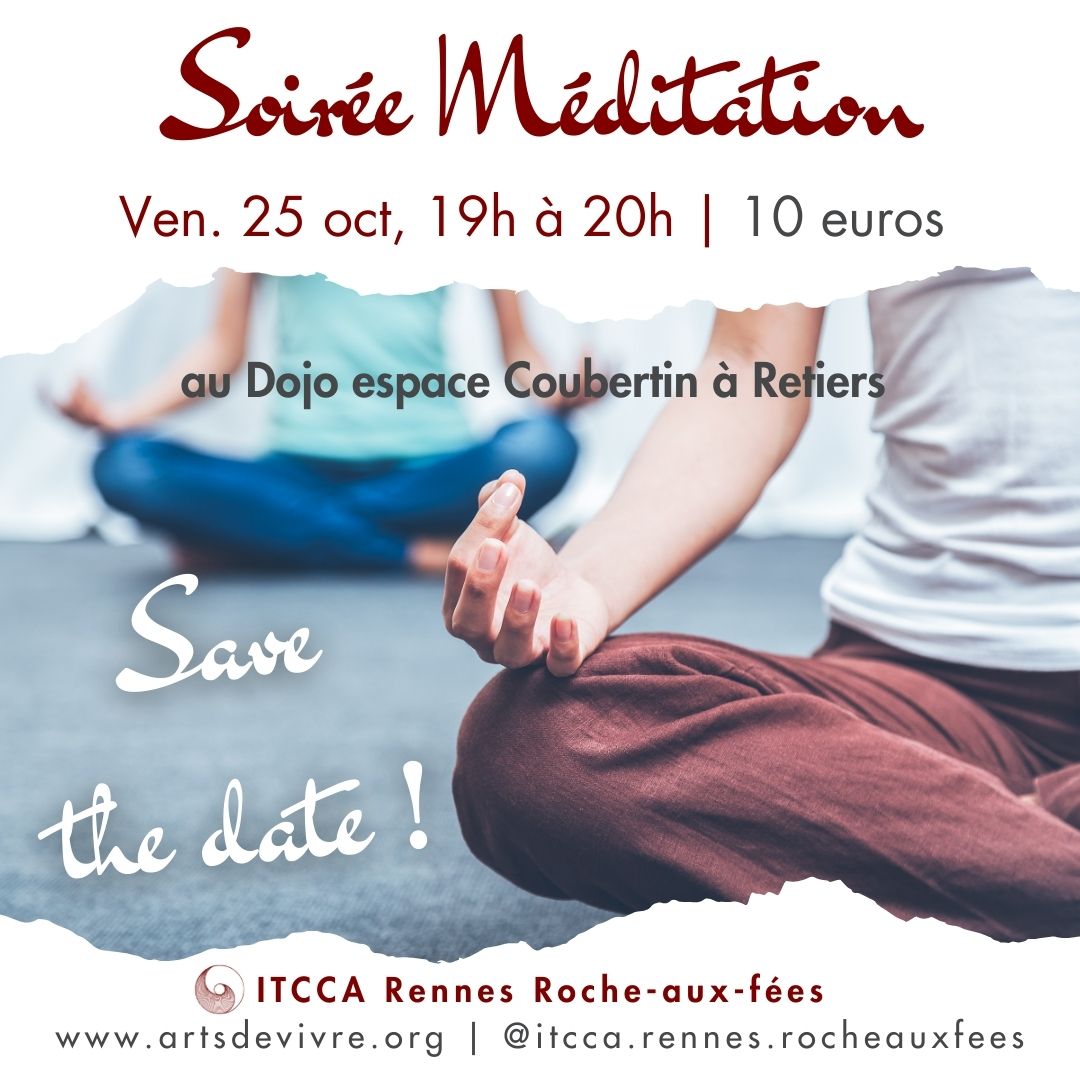2ème soirée méditation de l'année sur le thème : "rejoindre par le corps un état propice à la méditation". Ces soirées sont ouvertes à tous, débutants complets ou pratiquants réguliers.